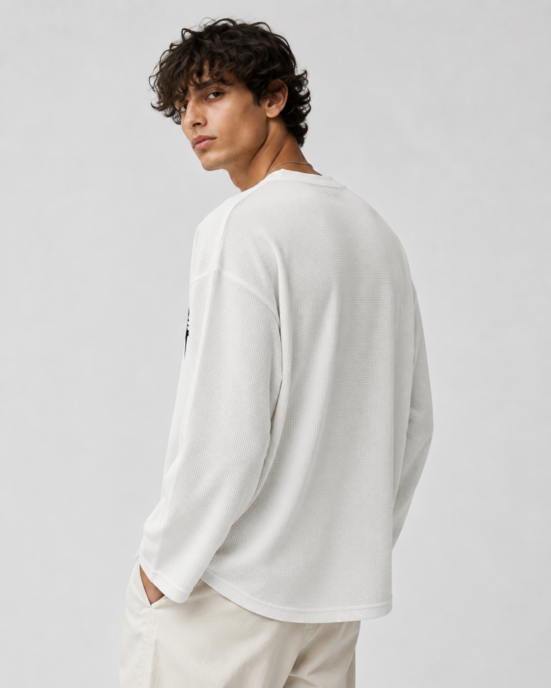 Off-White Waffle Knit Oversized Tshirt