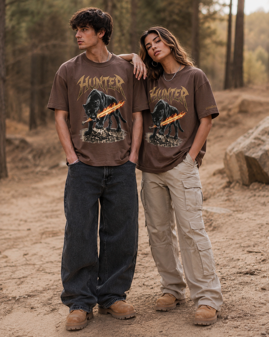 Hunter — Brown Oversized Tee