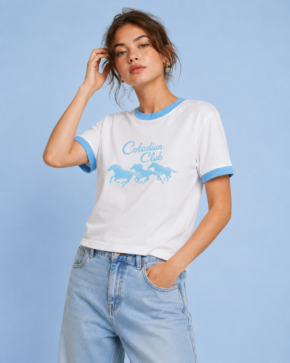 White Sky Blue Regular Tee