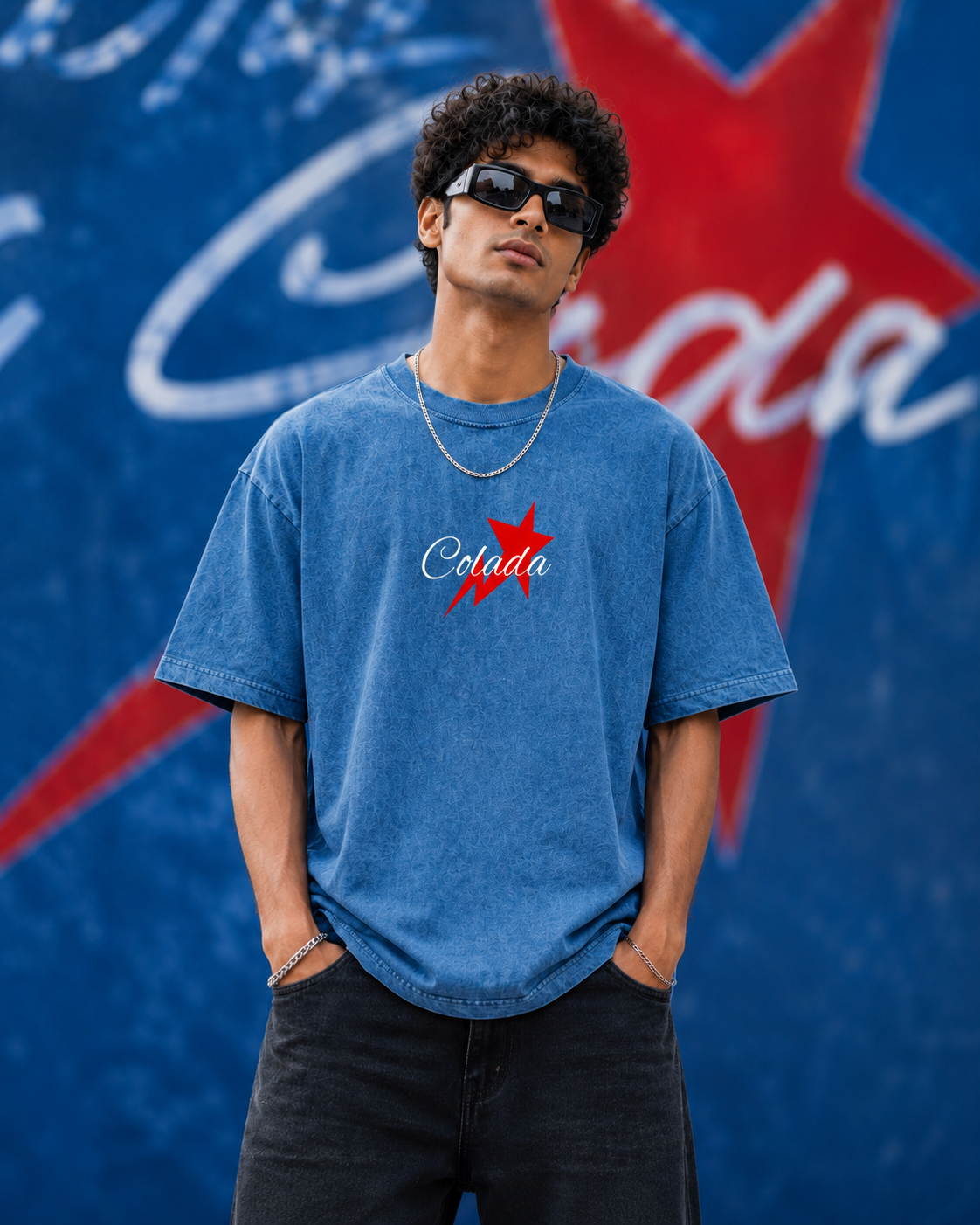Denim Wash Boxy Fit Tee