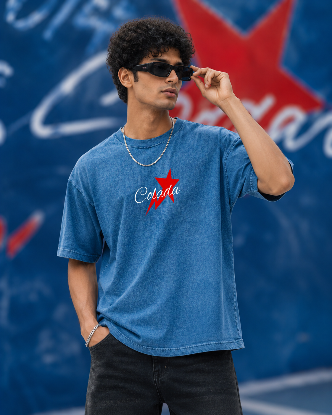 Denim Wash Boxy Fit Tee