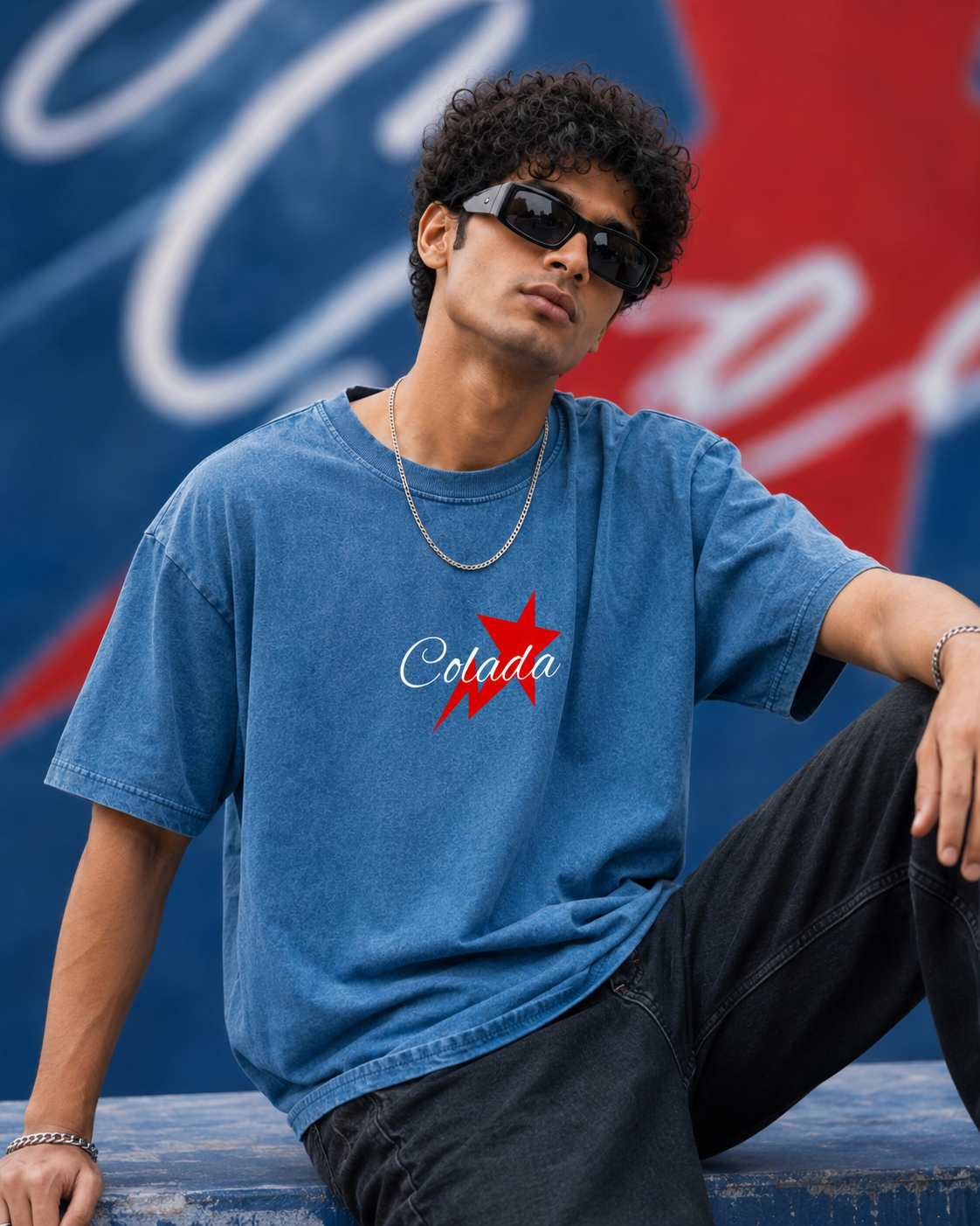 Denim Wash Boxy Fit Tee