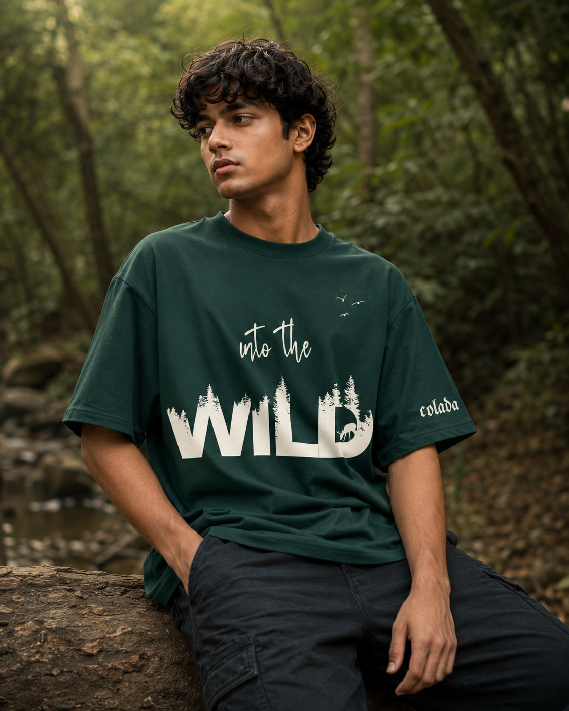 Into The Wild — Green Oversized Tee