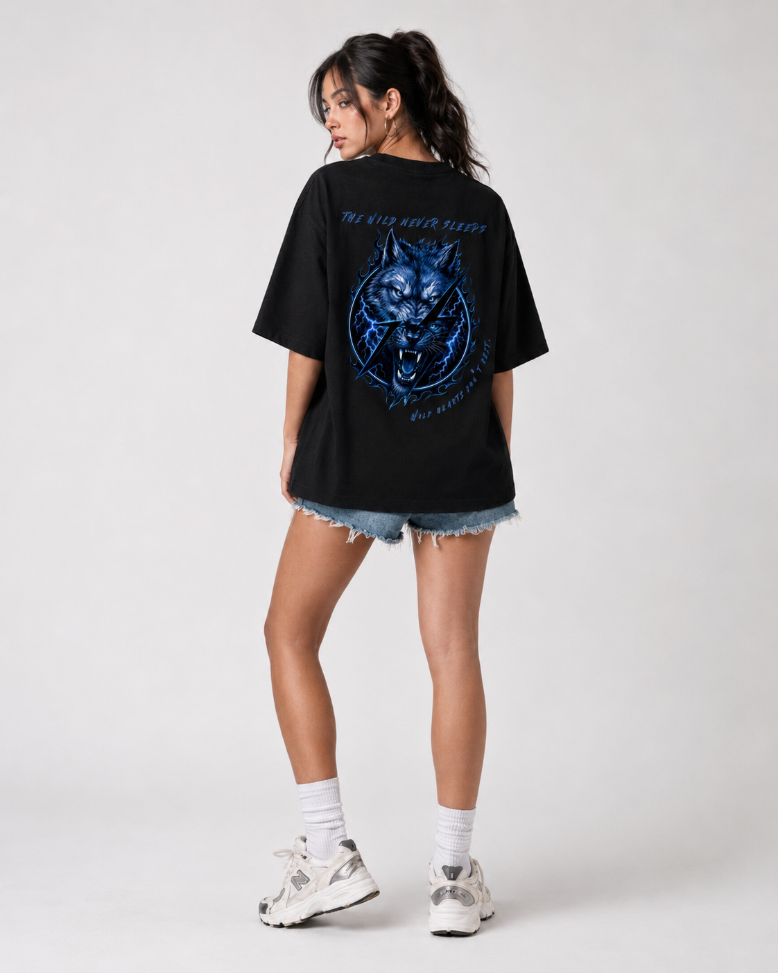 The Wild — Black Oversized Tee