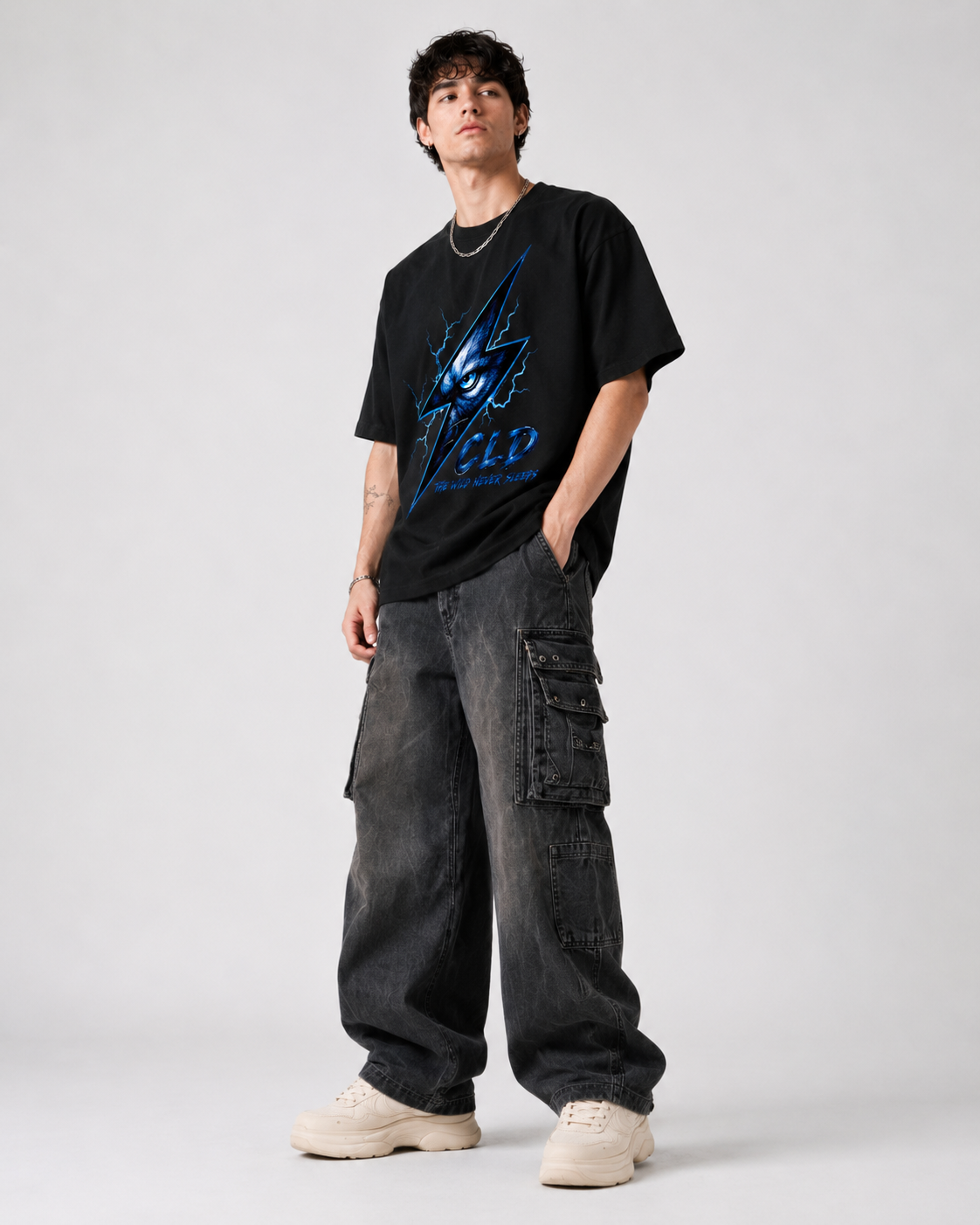 The Wild — Black Oversized Tee