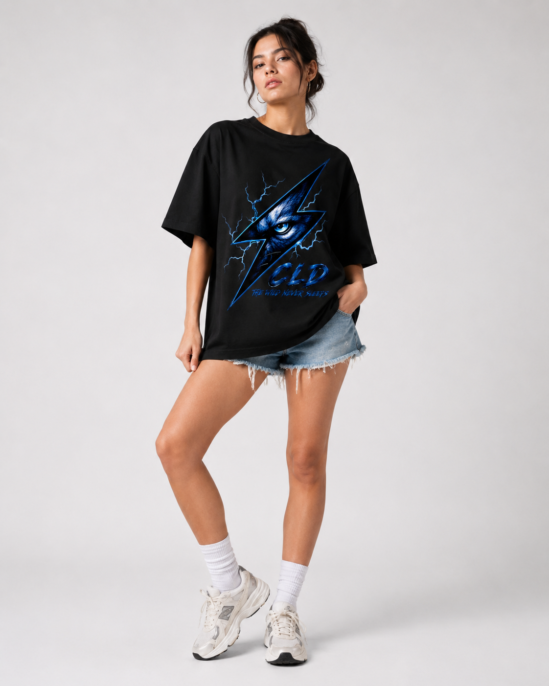 The Wild — Black Oversized Tee