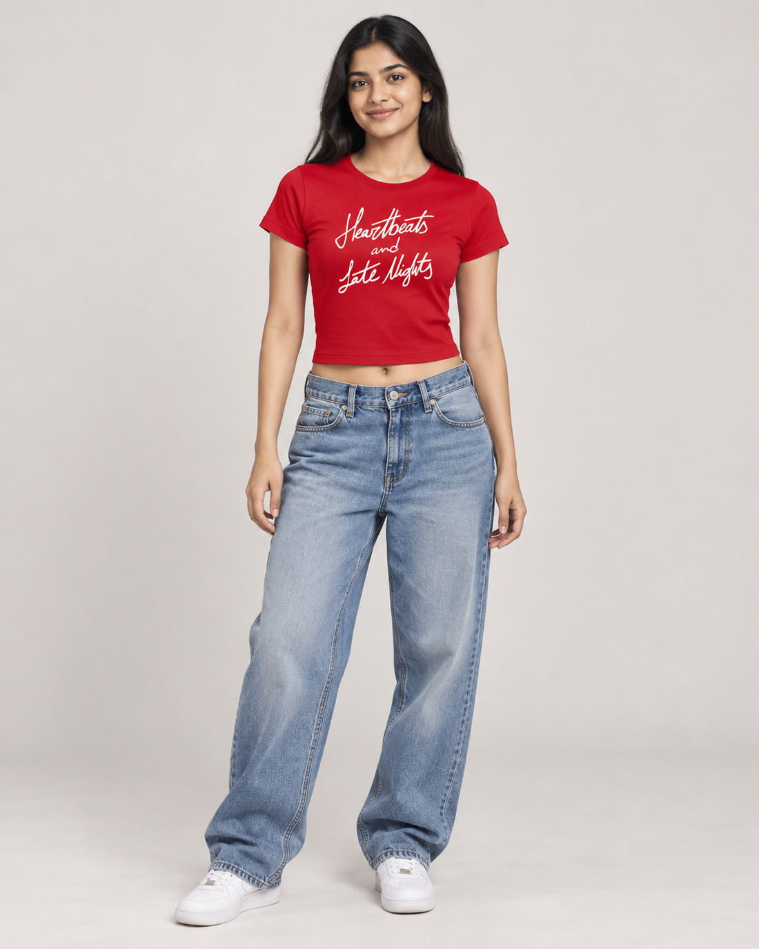Heartbeats Red Baby Tee