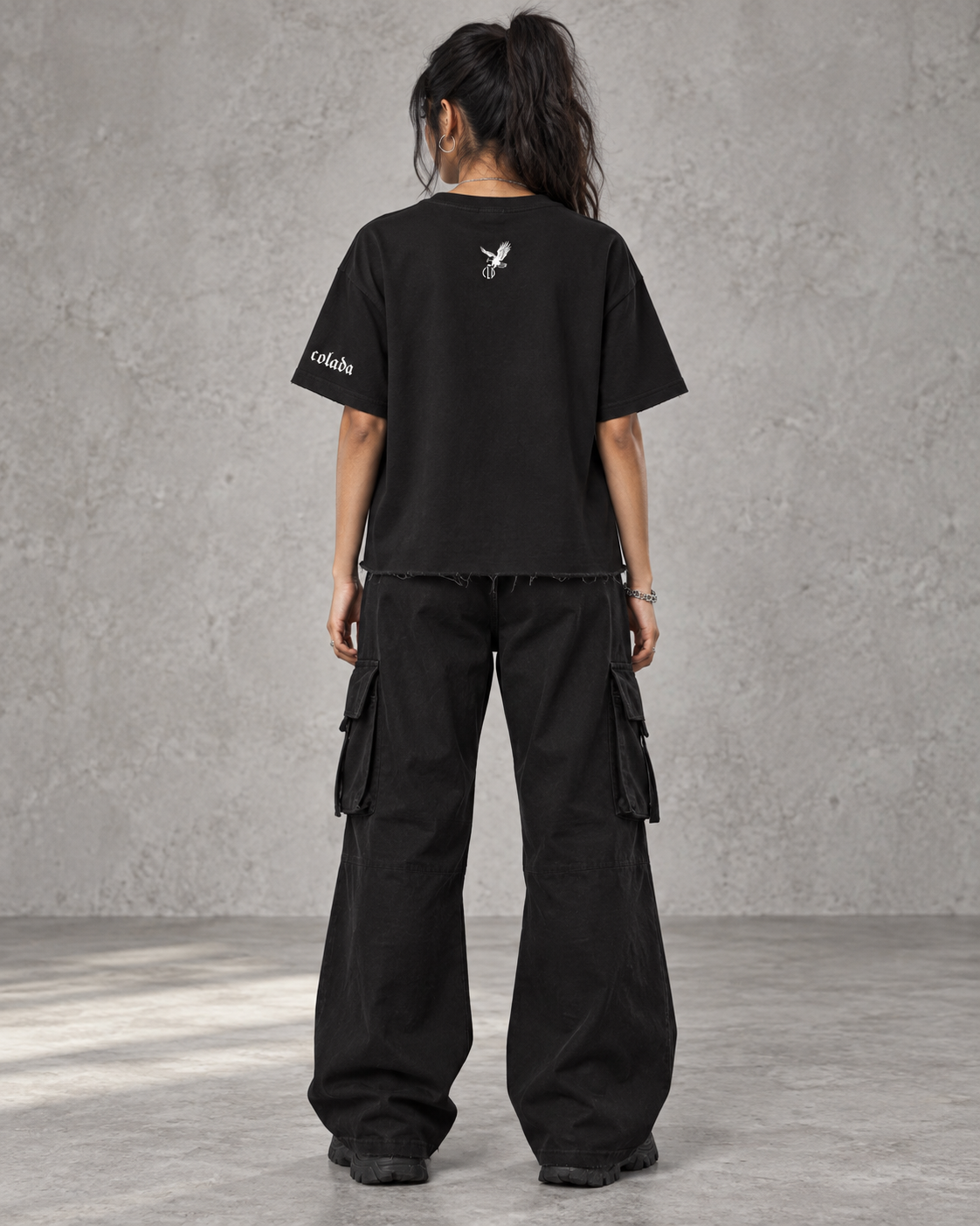 Sword Black Boxy Fit Tee