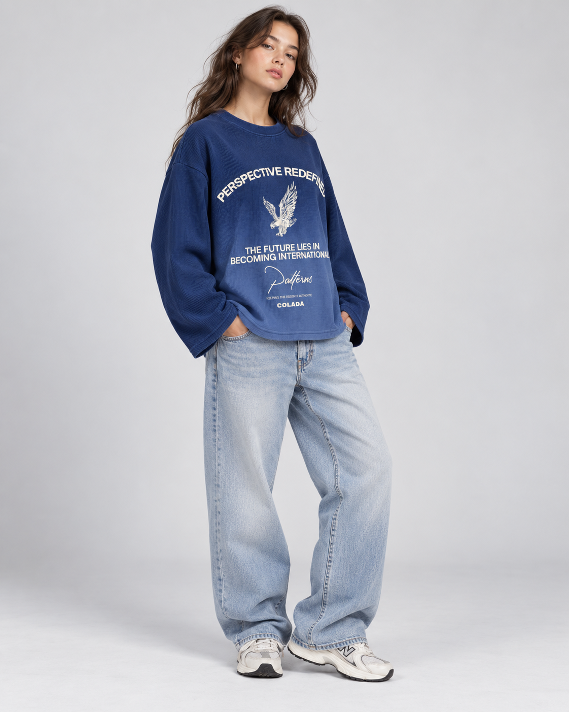 Perspective Blue Ombre Waffle Tee