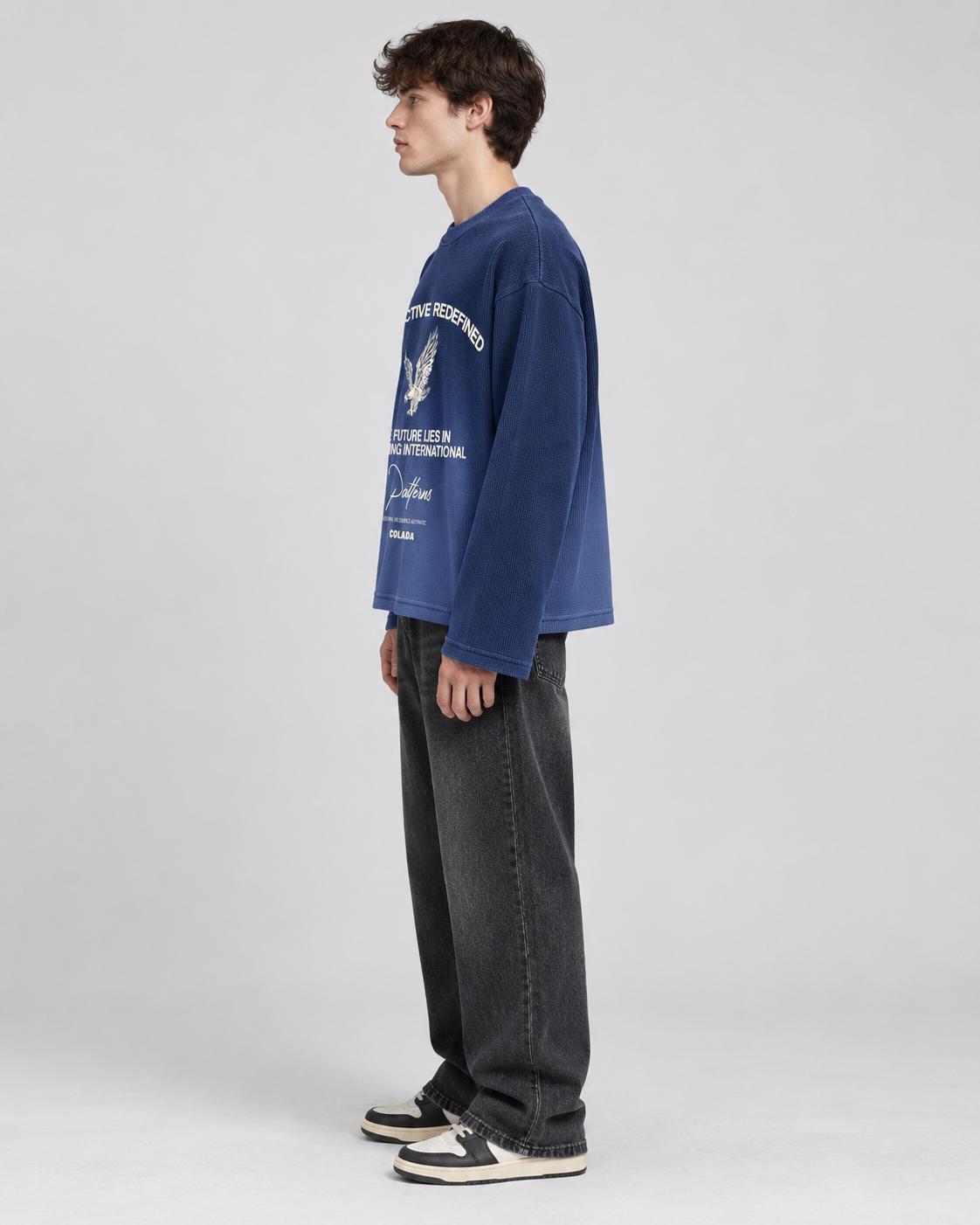 Perspective Blue Ombre Waffle Tee