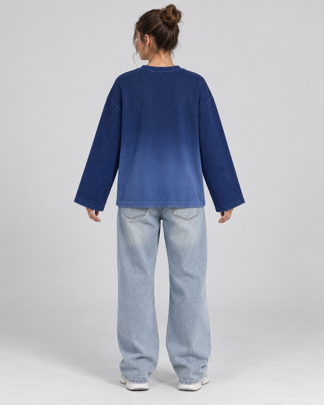 Perspective Blue Ombre Waffle Tee