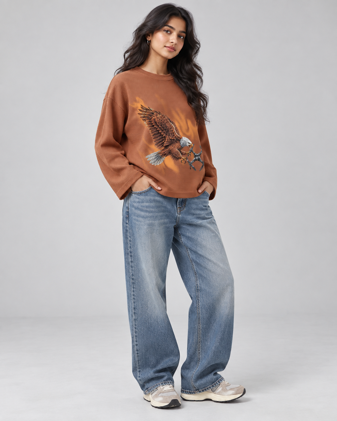 Eagle Brown Waffle Tee