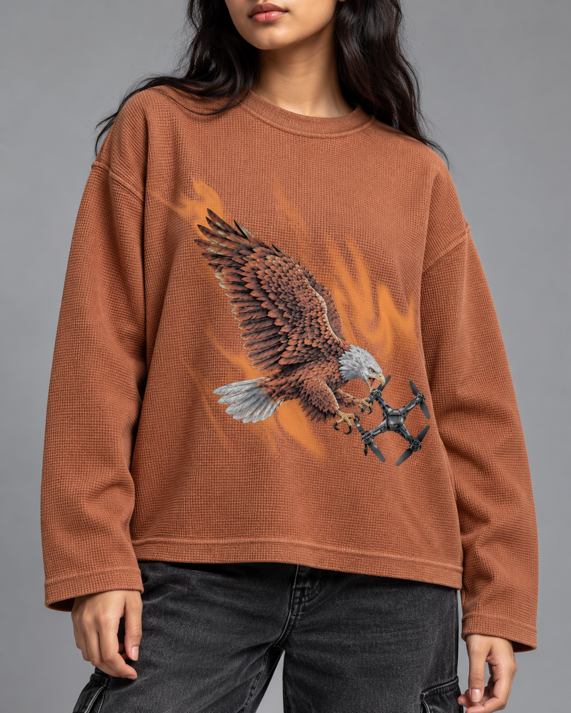 Eagle Brown Waffle Tee