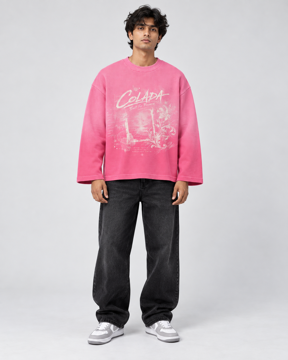 Pink Ombre Waffle Tee