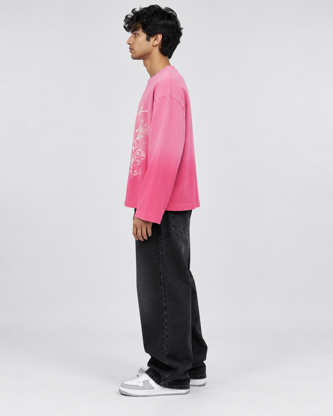 Pink Ombre Waffle Tee