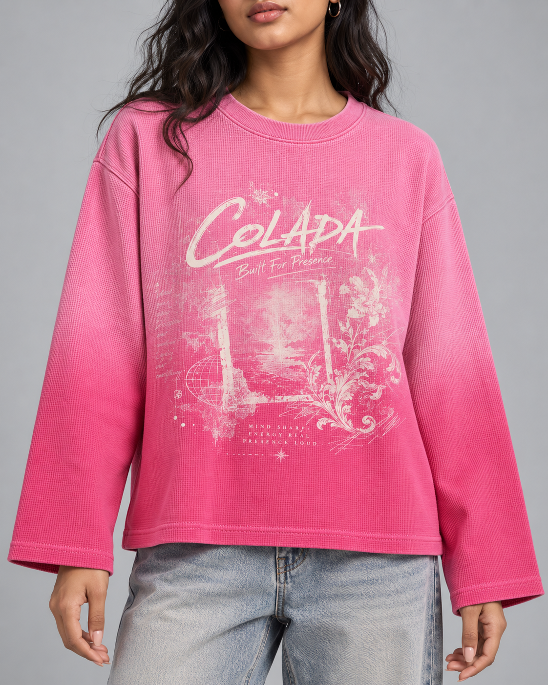 Pink Ombre Waffle Tee