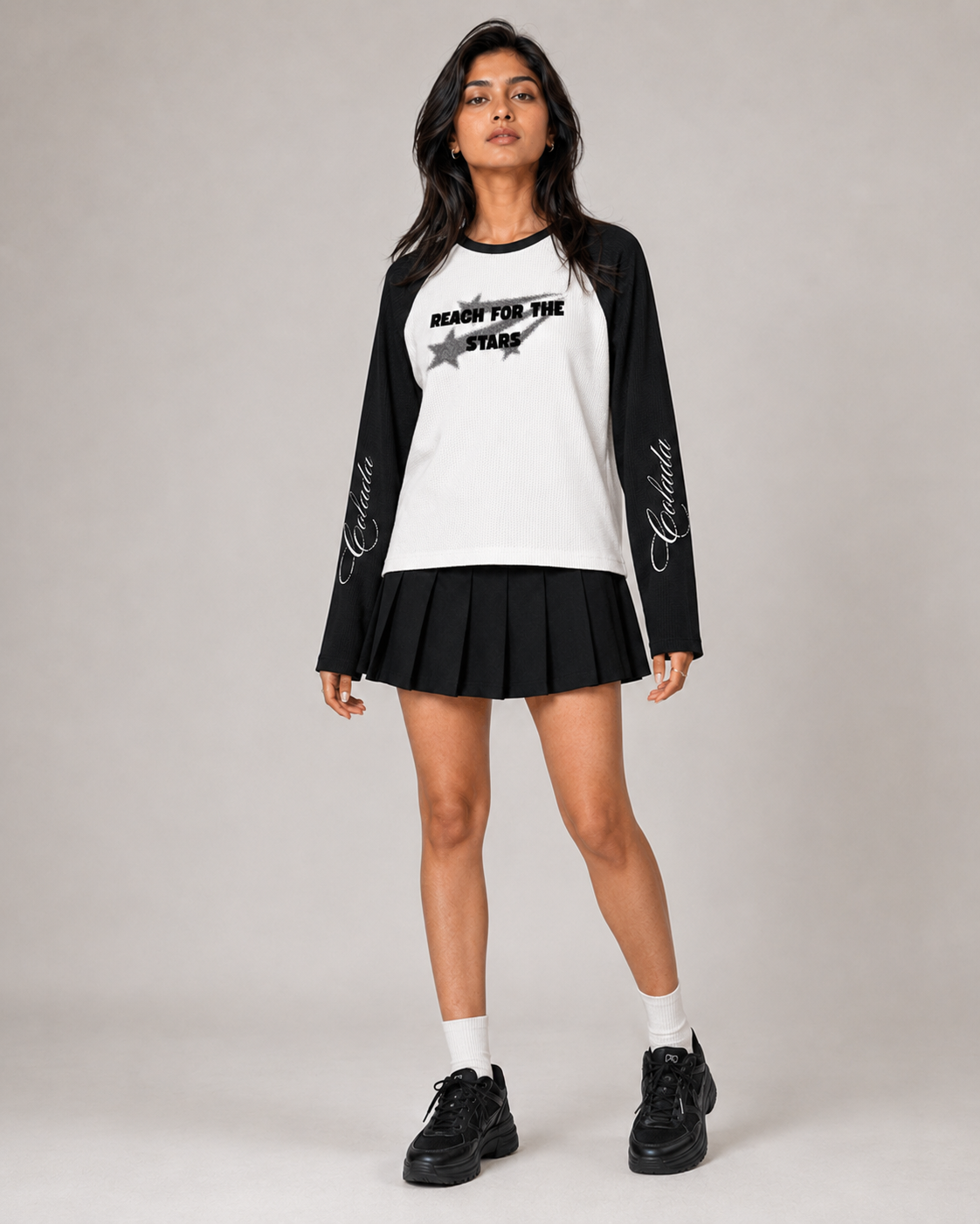 Reach for the Stars Full-Sleeve Waffle Tee