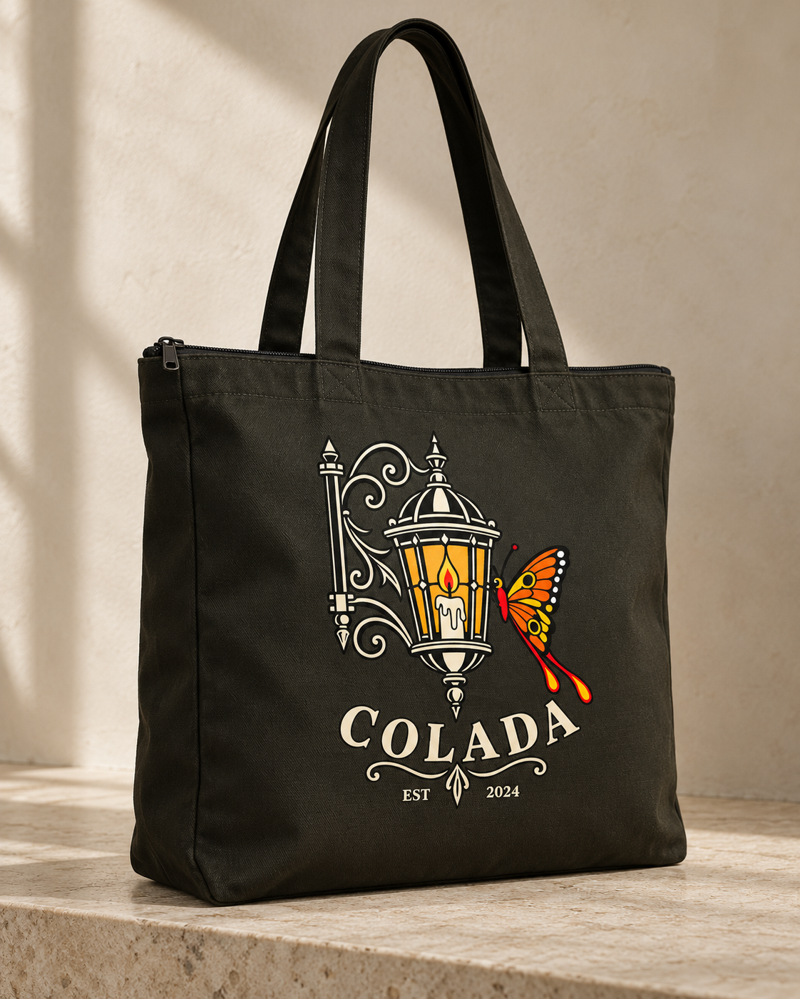 Saudade Black Tote Bag