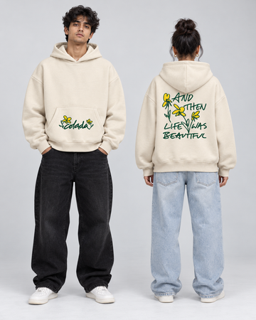Beautiful Life Creame Boxy Fit Hoodie