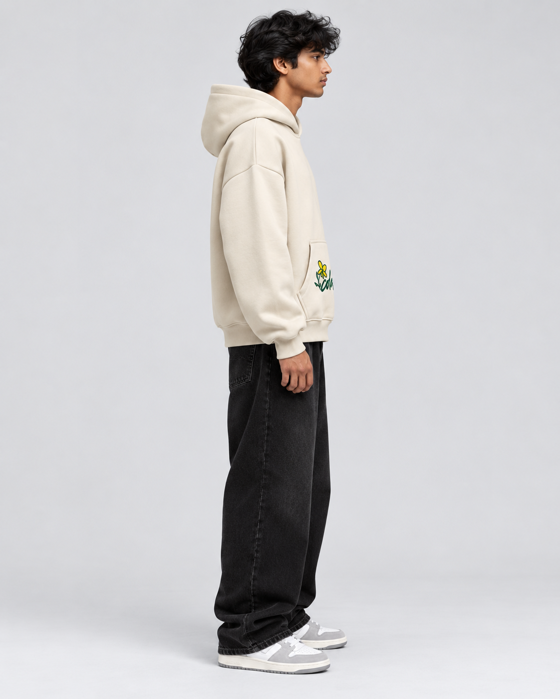 Beautiful Life Creame Boxy Fit Hoodie