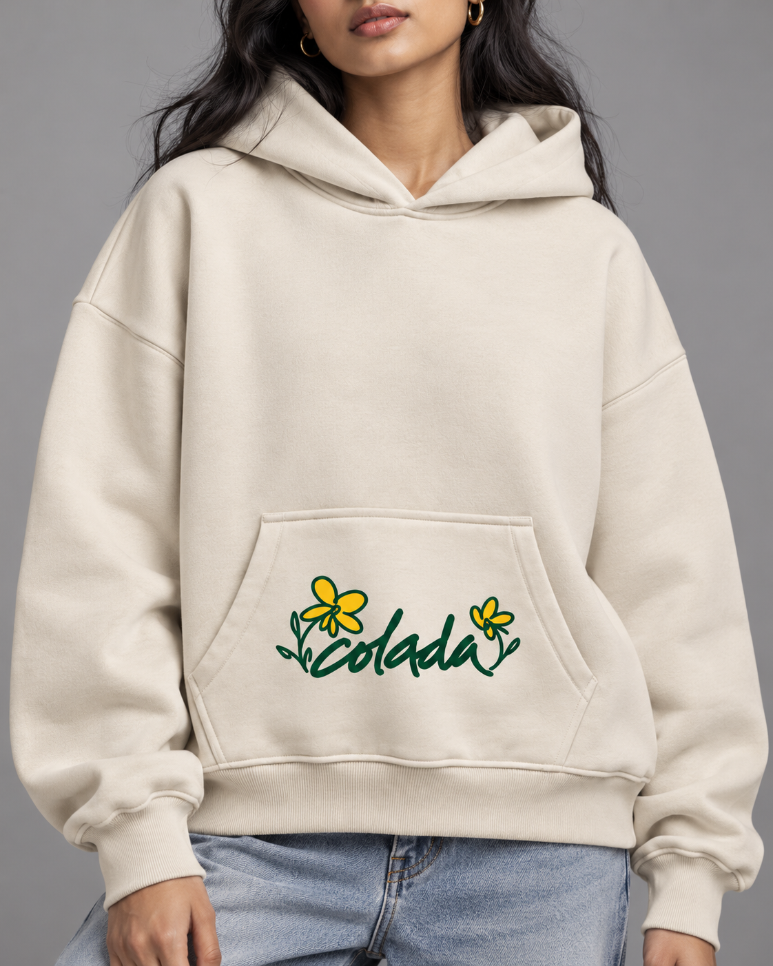 Beautiful Life Creame Boxy Fit Hoodie
