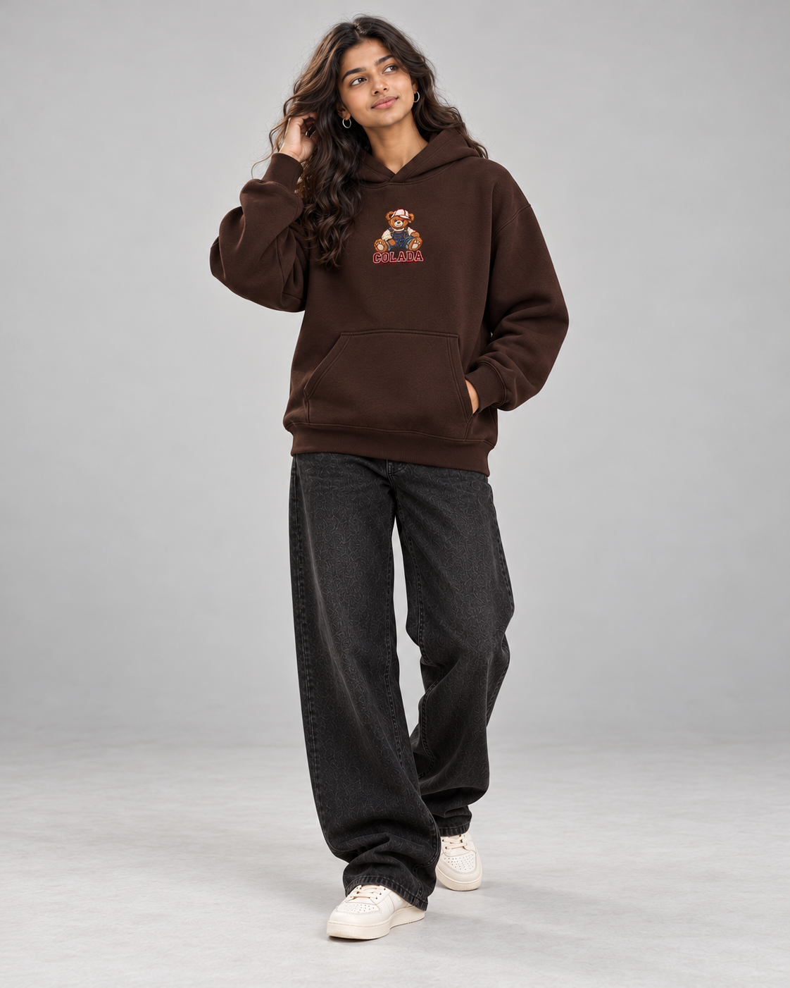 Chocolate Brown Teddy Hoodie