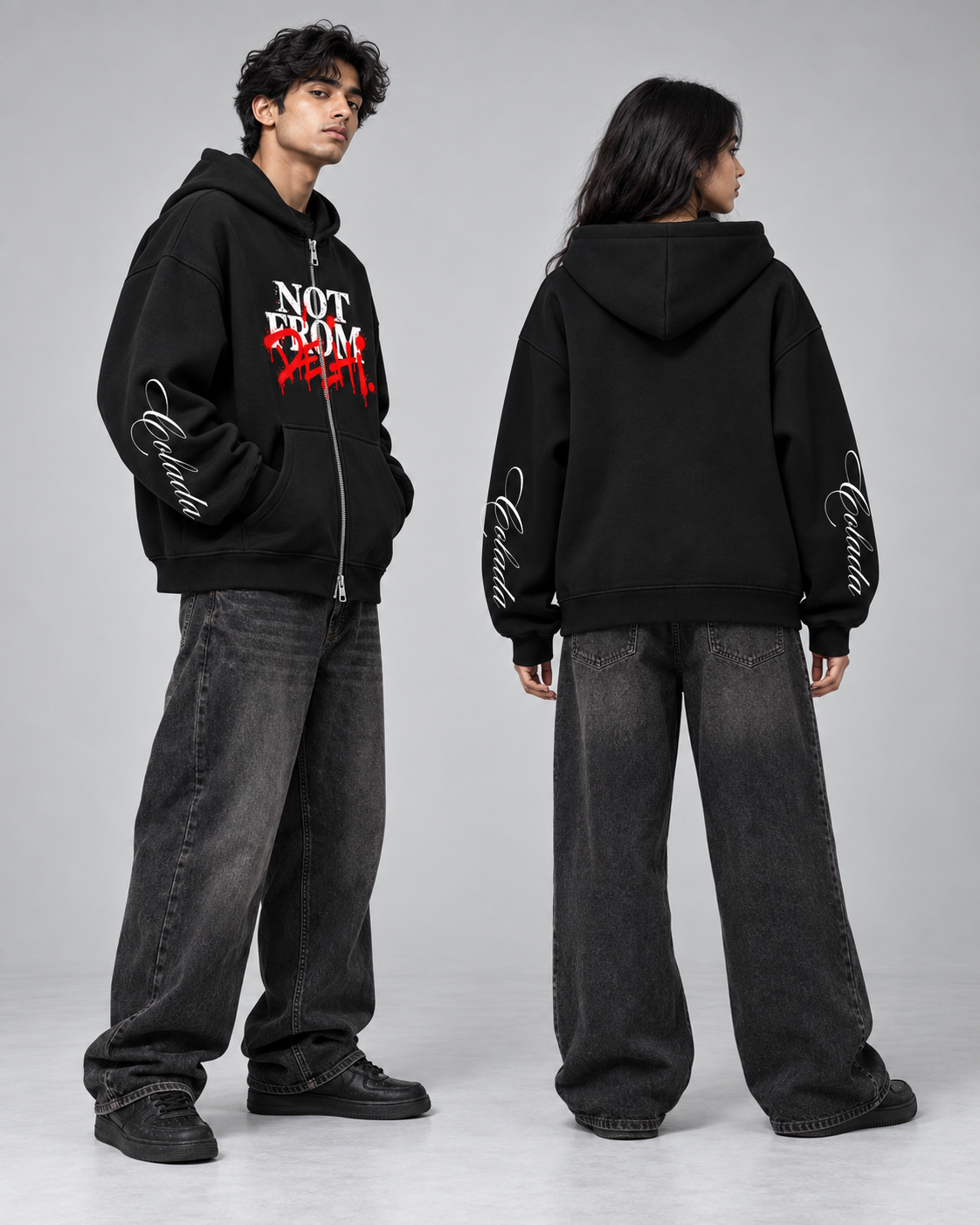 Delhi Zipper Boxy Hoodie