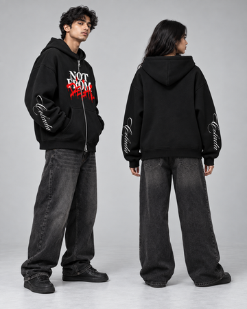 Delhi Zipper Boxy Hoodie