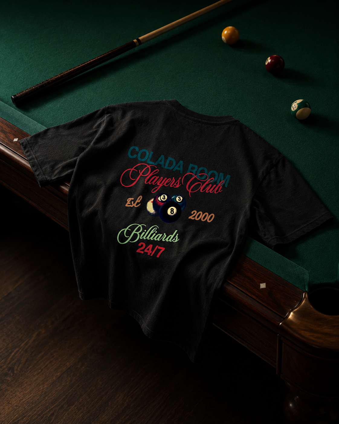 Billiards — Black Boxy Fit Tee