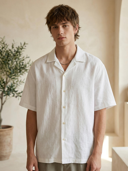 White Linen Oversized Shirt