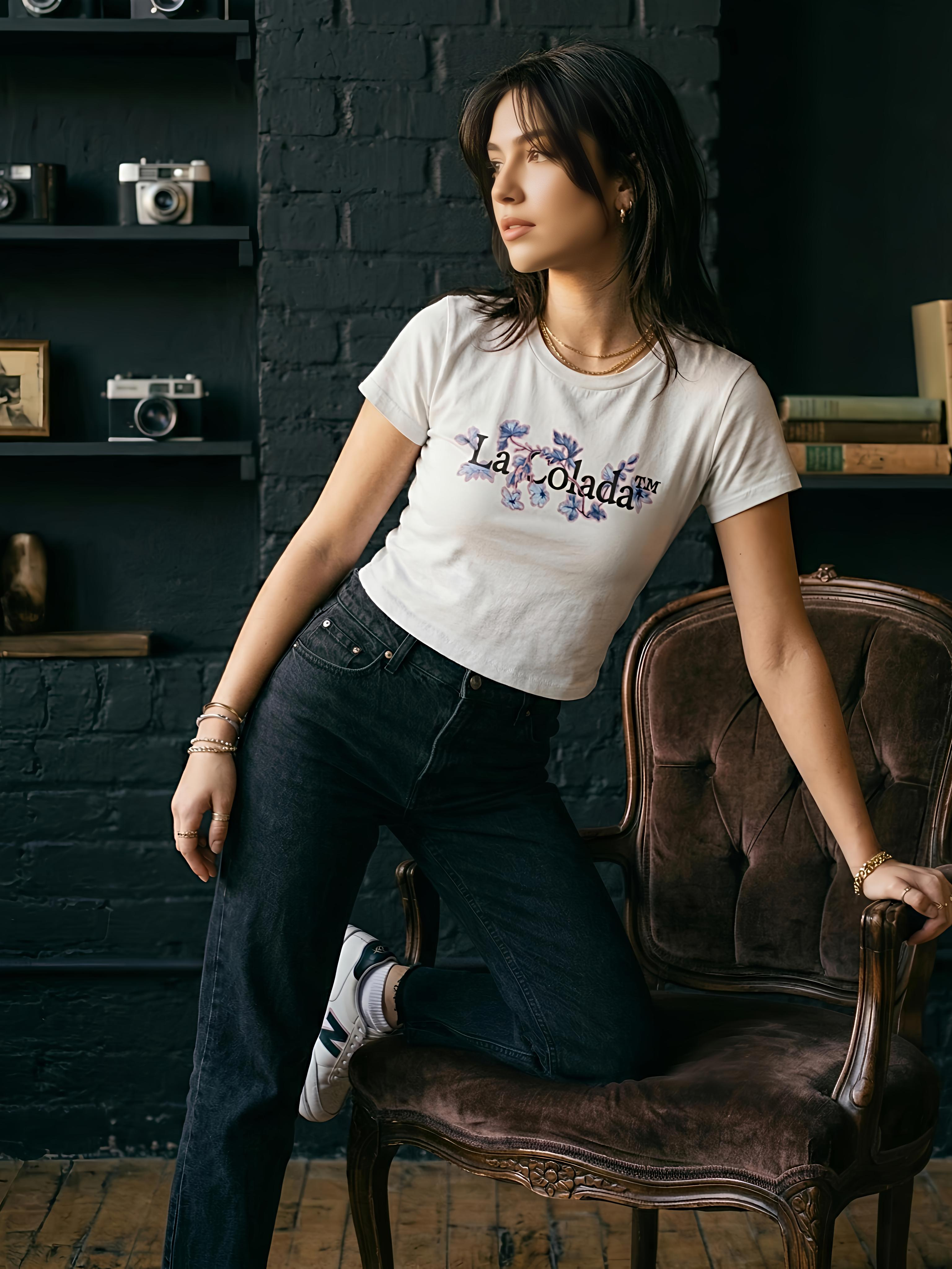 La Colada White Baby tee