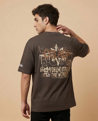 From Delhi Streets — Brown oversized Tee