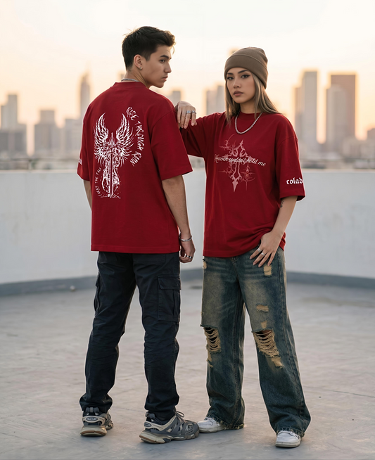 Rise Through Ruin — Red Oversized Tee
