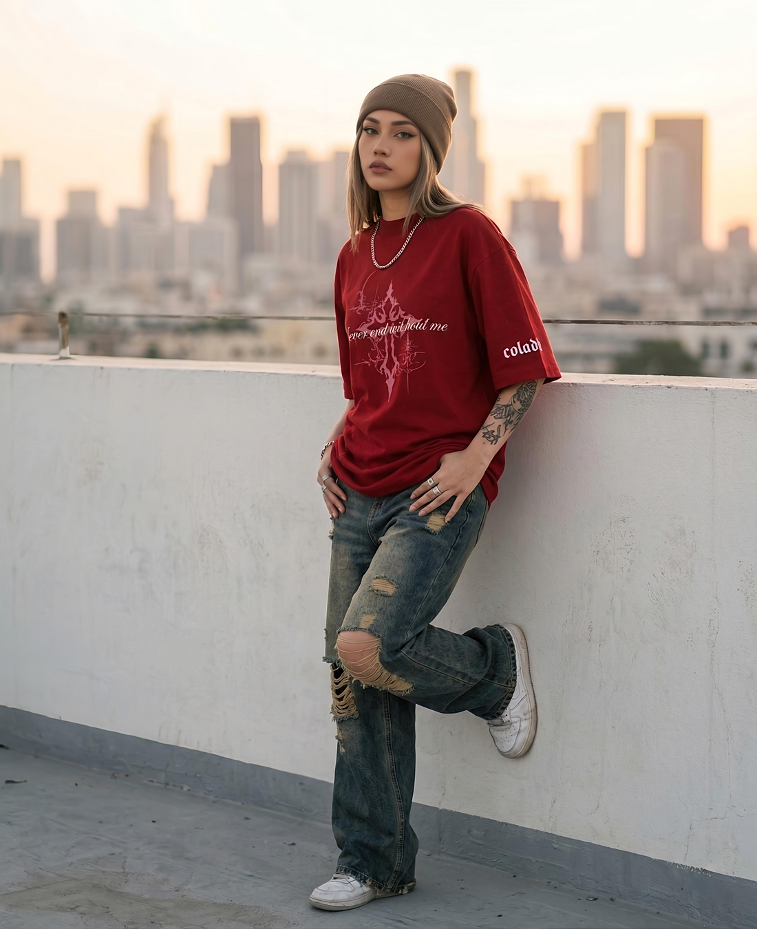 Rise Through Ruin — Red Oversized Tee