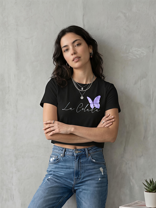 Evolve — Black Baby Tee