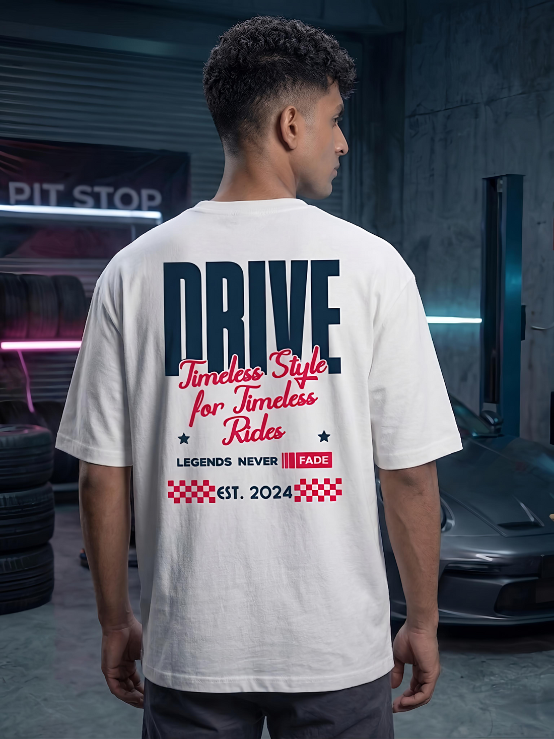 Athletic Edition — White Oversized Tee