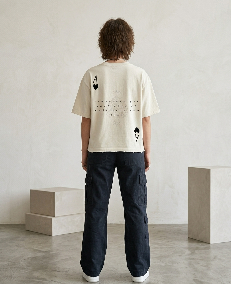 Roll The Dice — White Boxy Fit Tshirt