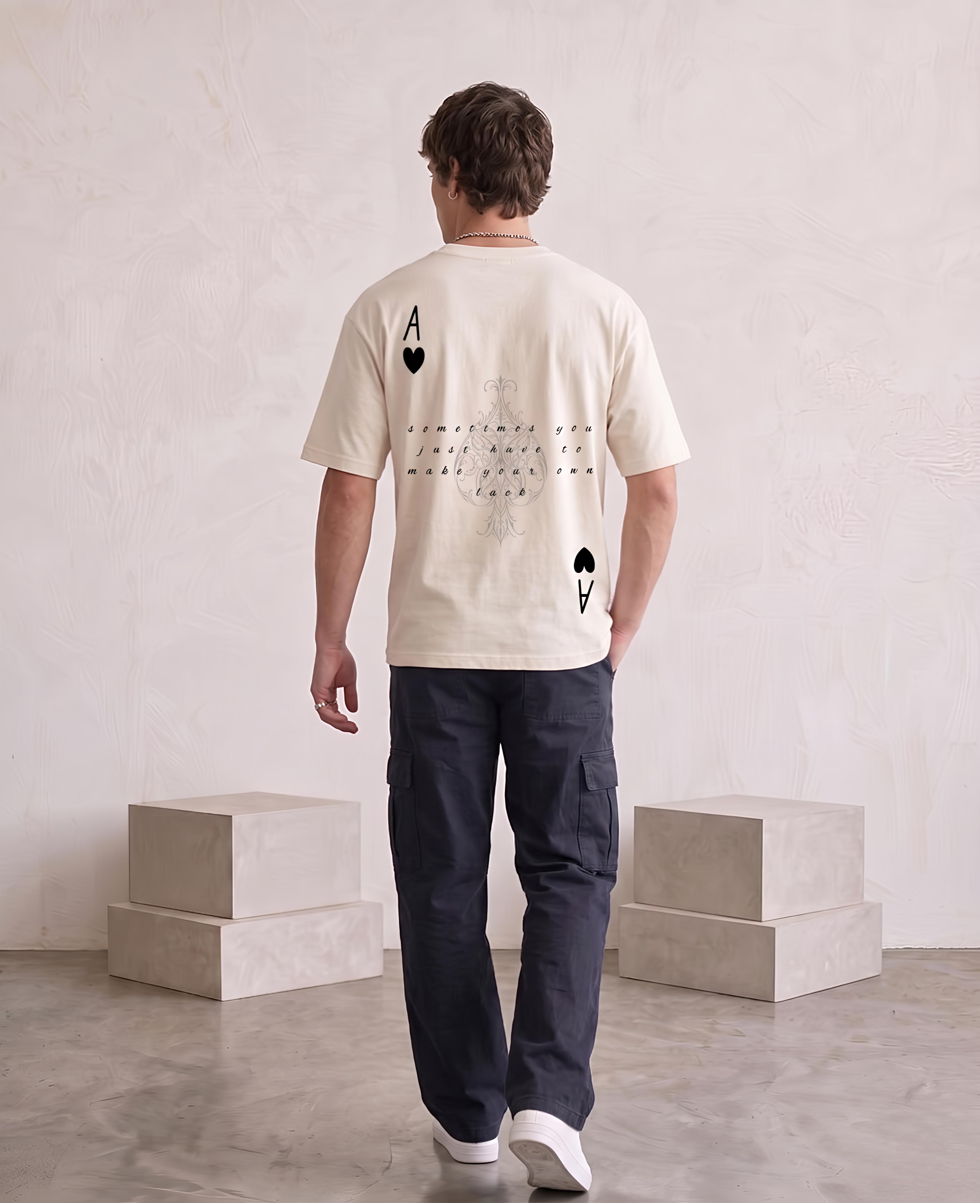 Roll The Dice — White Boxy Fit Tshirt
