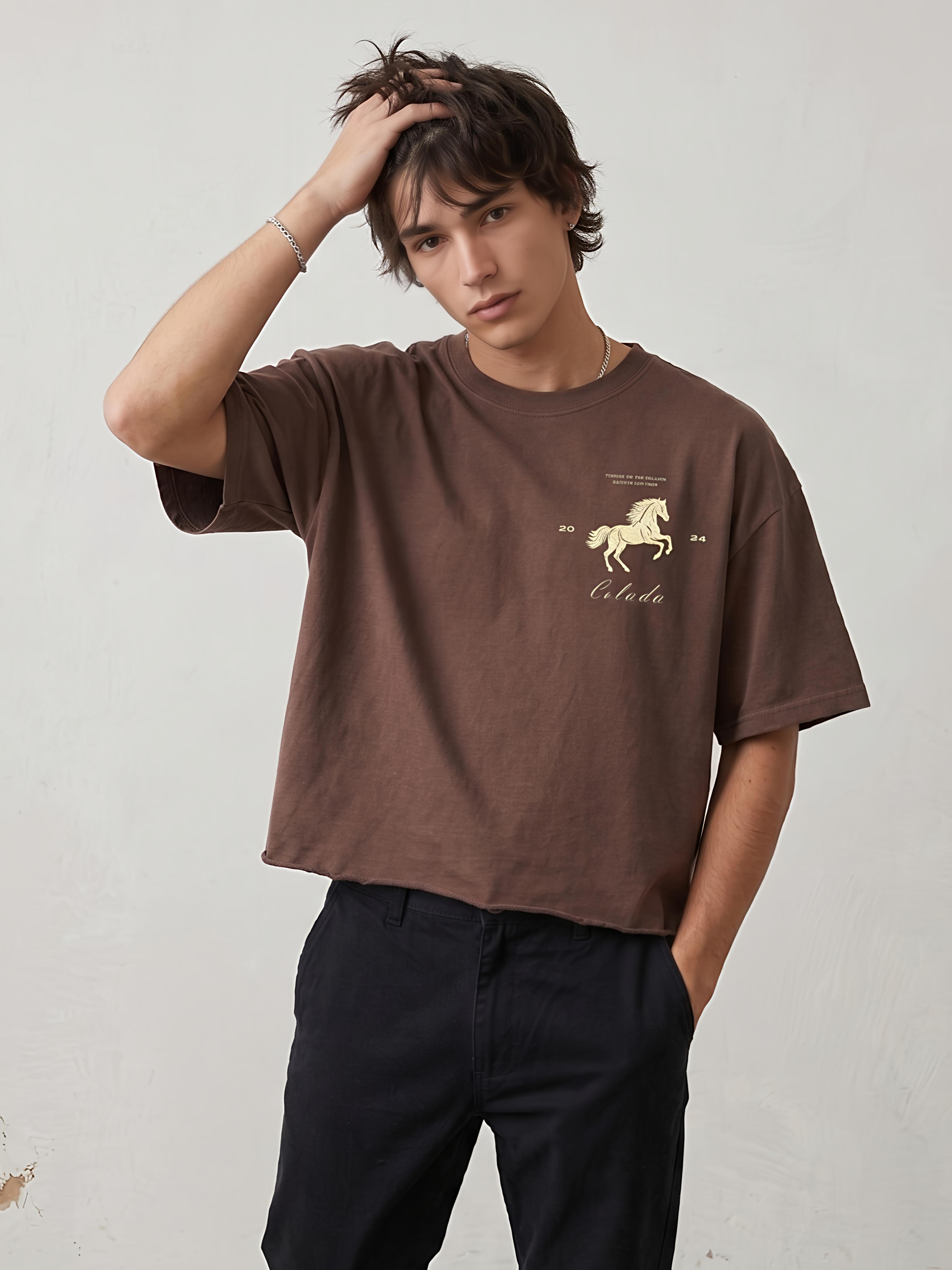 Wild Horse - Brown Boxy Fit Tee