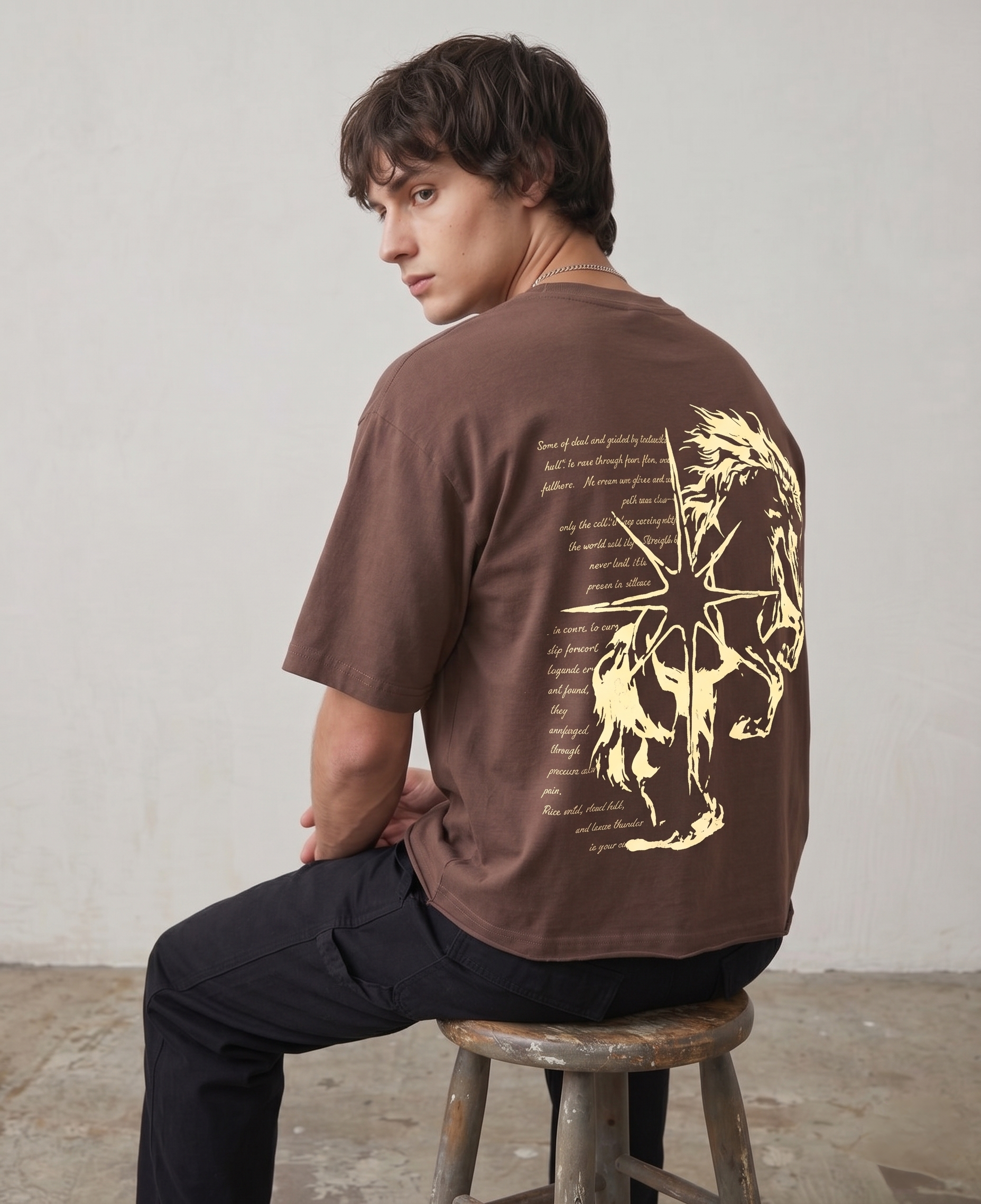 Wild Horse - Brown Boxy Fit Tee