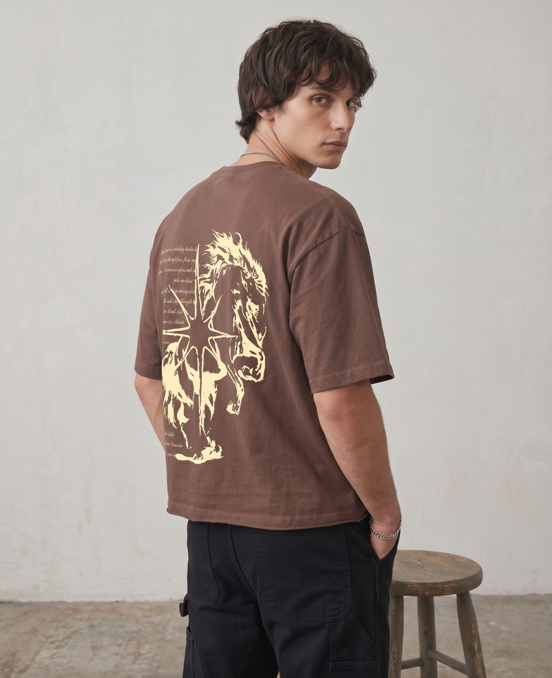 Wild Horse - Brown Boxy Fit Tee