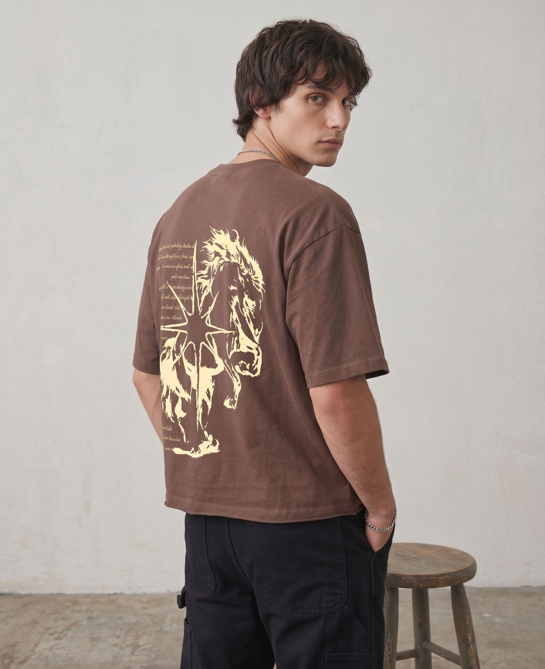 Wild Horse - Brown Boxy Fit Tee