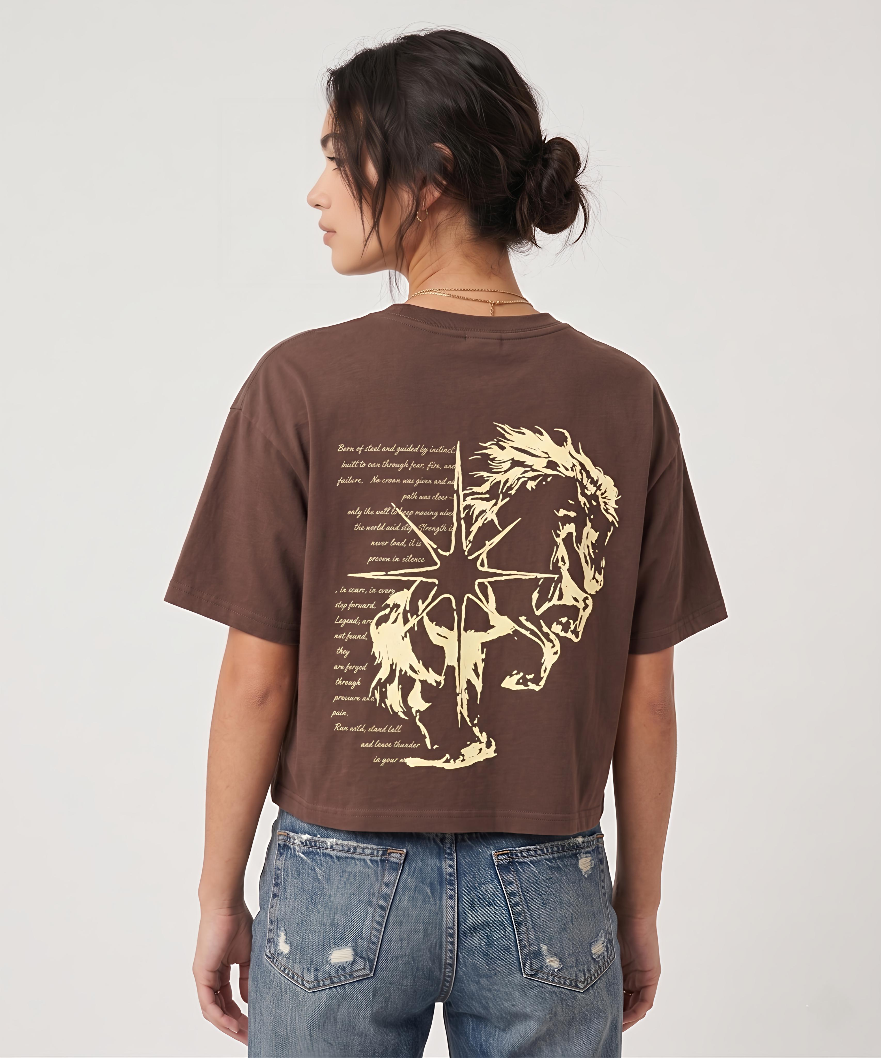 Wild Horse - Brown Boxy Fit Tee