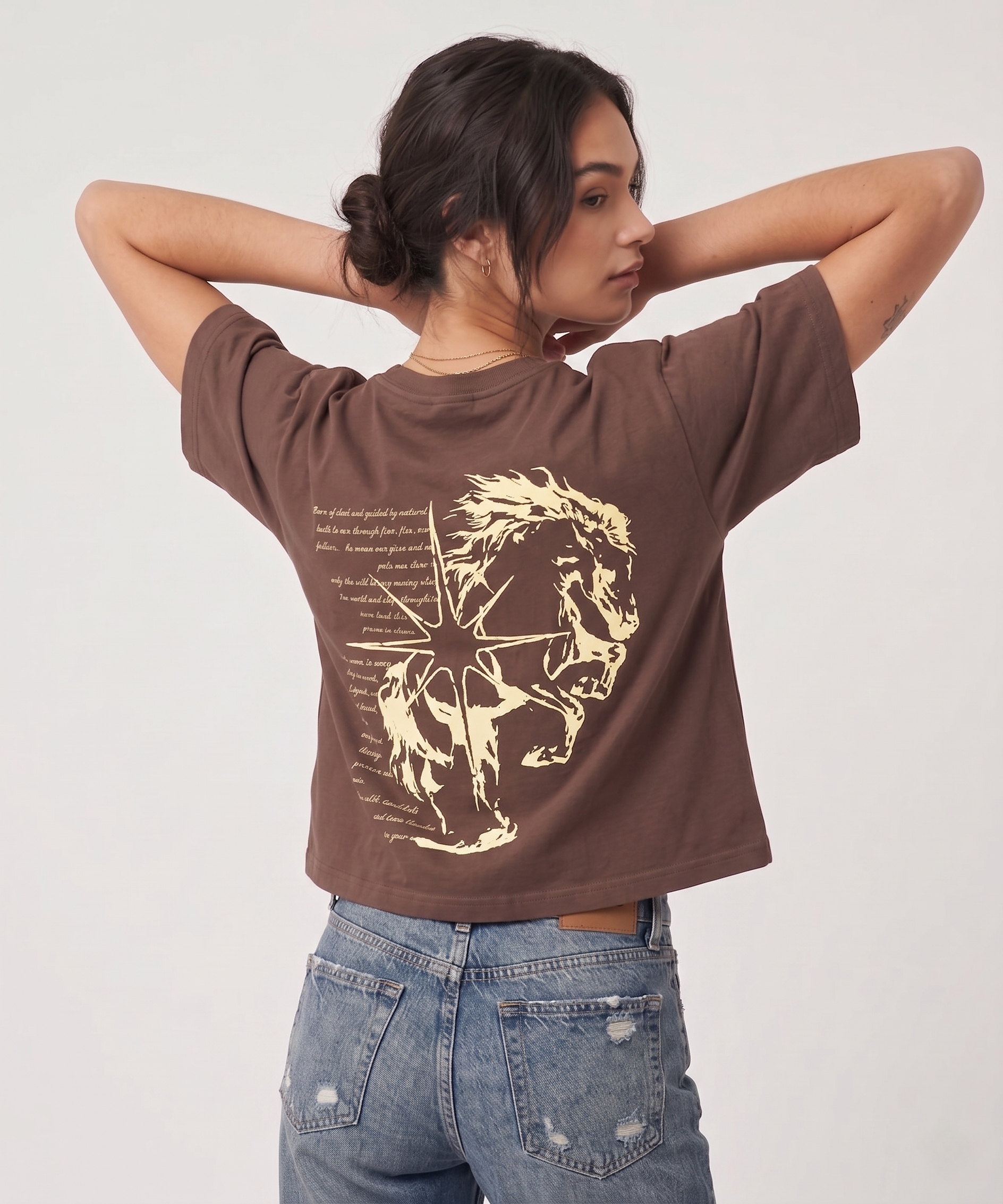 Wild Horse - Brown Boxy Fit Tee