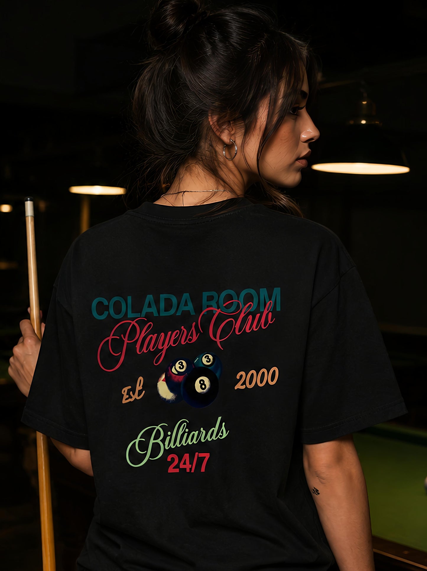 Billiards — Black Boxy Fit Tee