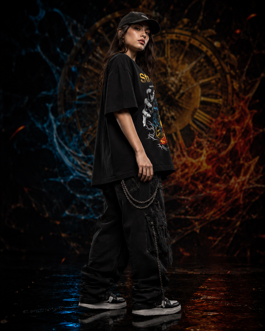 Strength — Black Oversized Tee