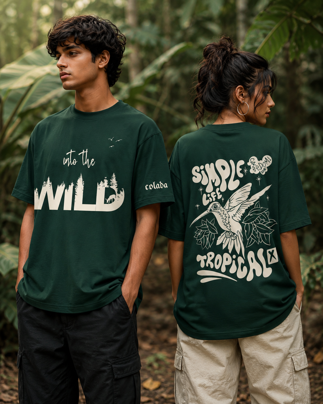Into The Wild — Green Oversized Tee