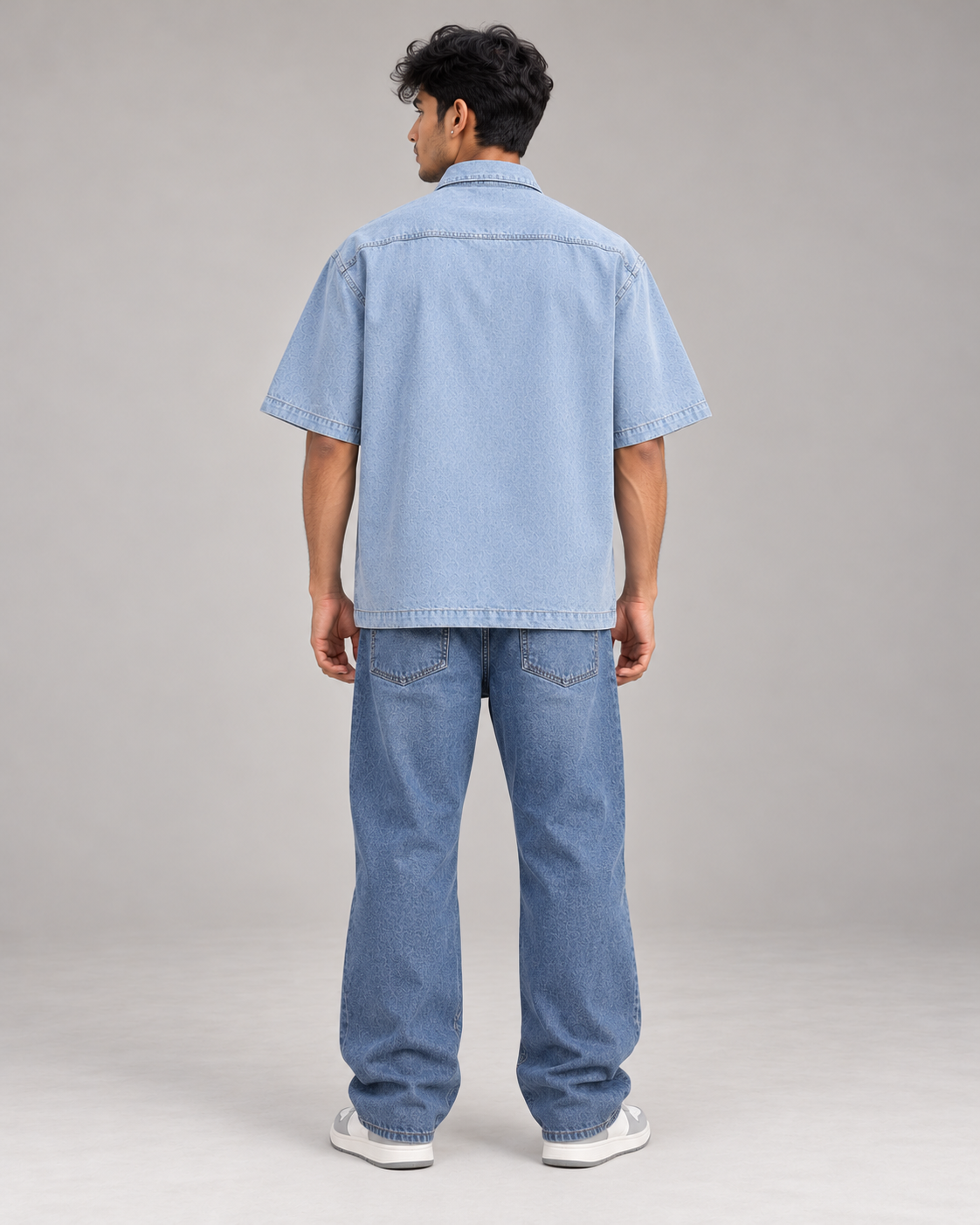 Light Blue Denim Boxy Fit Shirt