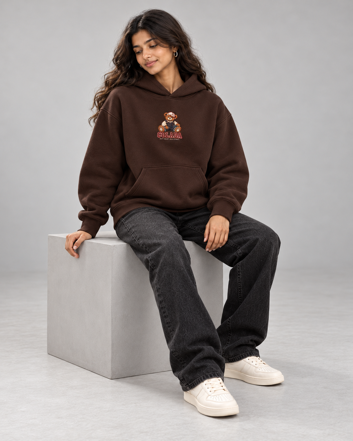 Chocolate Brown Teddy Hoodie