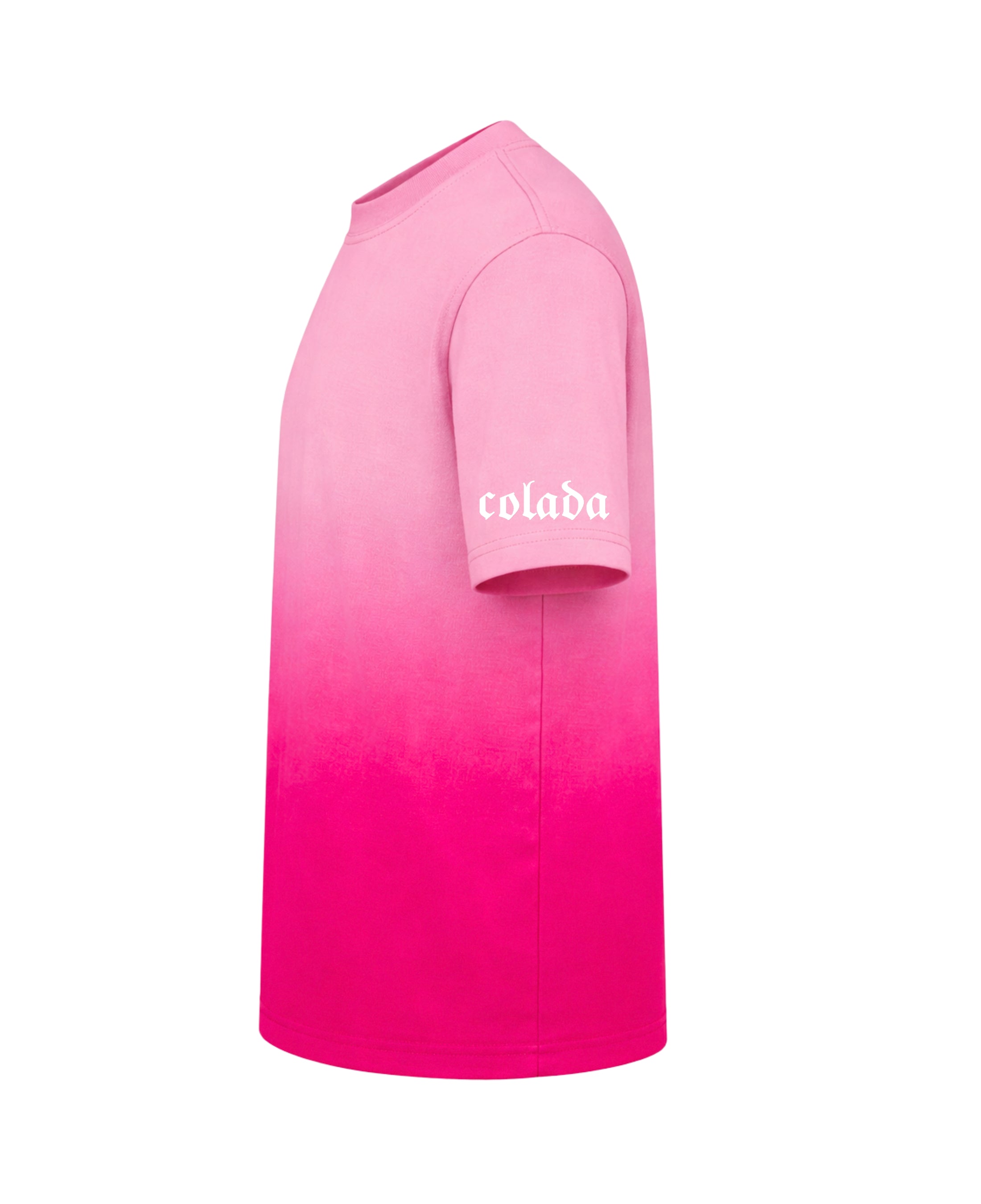 Pink Sunfade Ombre Boxy Fit Tee